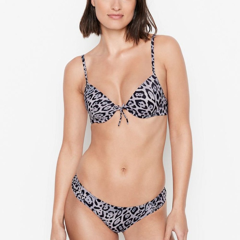 NWT Victoria's Secret Push Up Bikini Set MSRP $64 Leopard Print